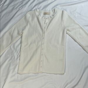 Cream Button-Up Cardigan